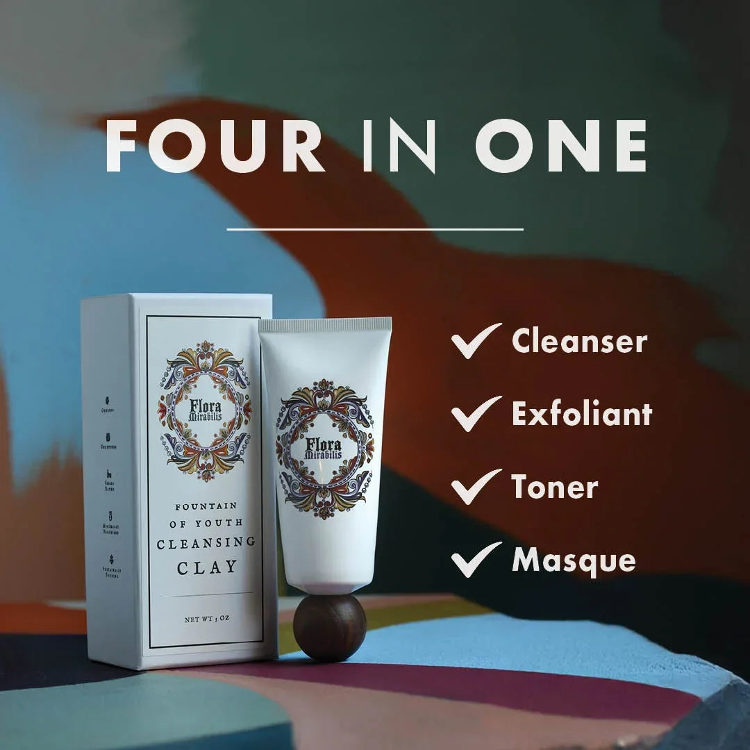 4-in-1 Fountain Of Youth Cleansing Clay | 100% Organic | pH