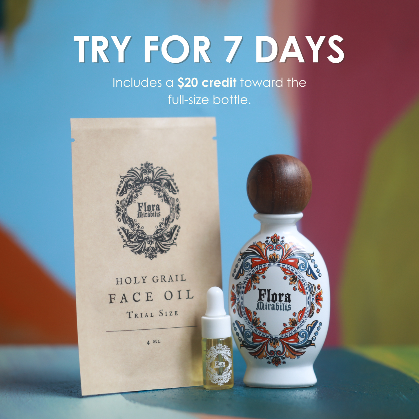 Try Holy Grail Face Oil for 7 days and receive a $20 store credit.